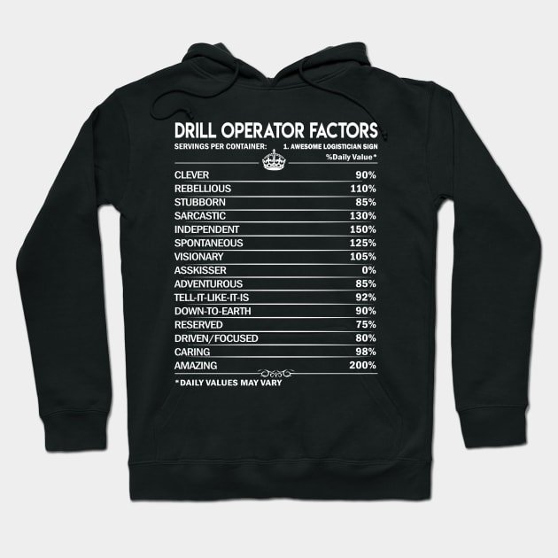 Drill Operator T Shirt - Drill Operator Factors Daily Gift Item Tee Hoodie by Jolly358